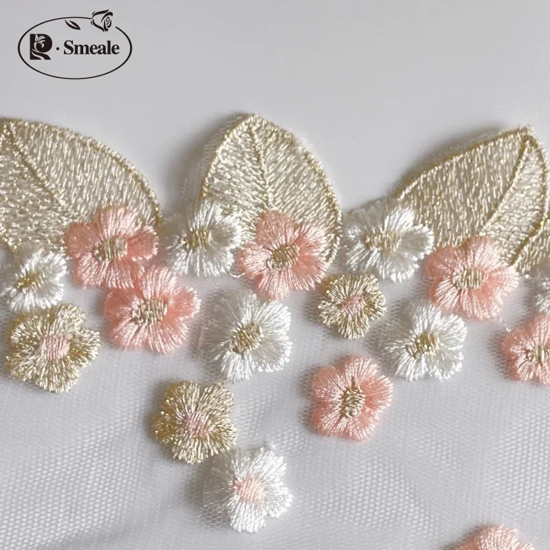 5Y-10Yard/Lot Handmade DIY Clothing Accessories Colorful Embroidery Lace Fabric Curtains Sofa Lace Trim 17cm RS202