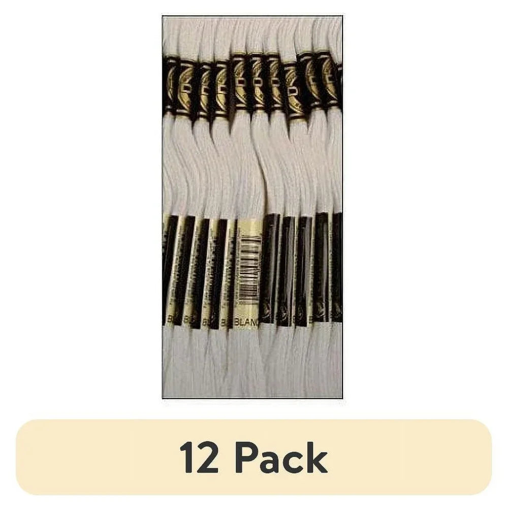 Six Strand Embroidery Floss 12 Pack 100% Cotton Washable Cross Stitch Thread 8.7 Yards