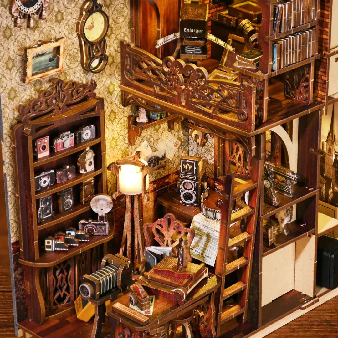 Booknook Kit DIY Wooden Puzzle Miniature House Kit For Bookshelf Room Decoration Insert Magic Dollhouse home improvement