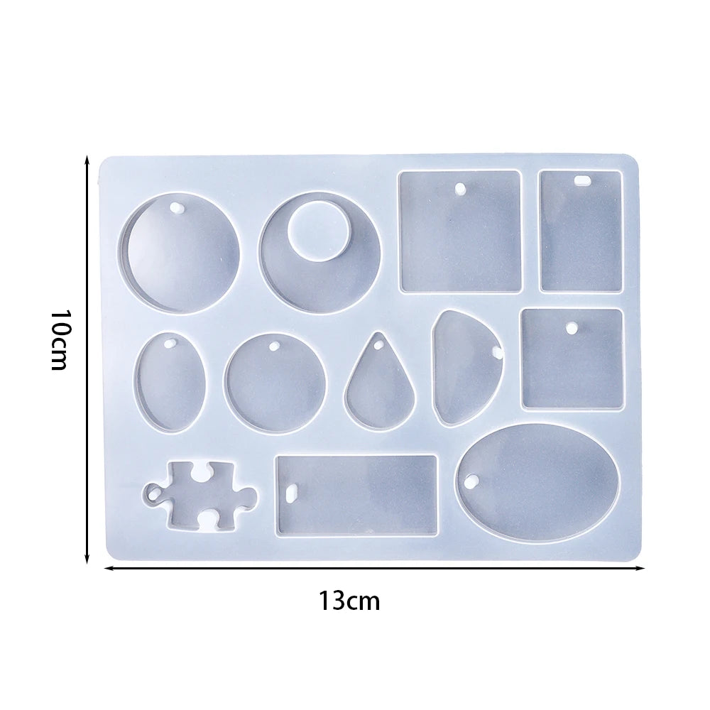 Earring Pendant Silicone Mold Epoxy Resin Jewelry Making Molds Heart Leaves Moon DIY Charms Pendant Mould Creative Jewelry Craft