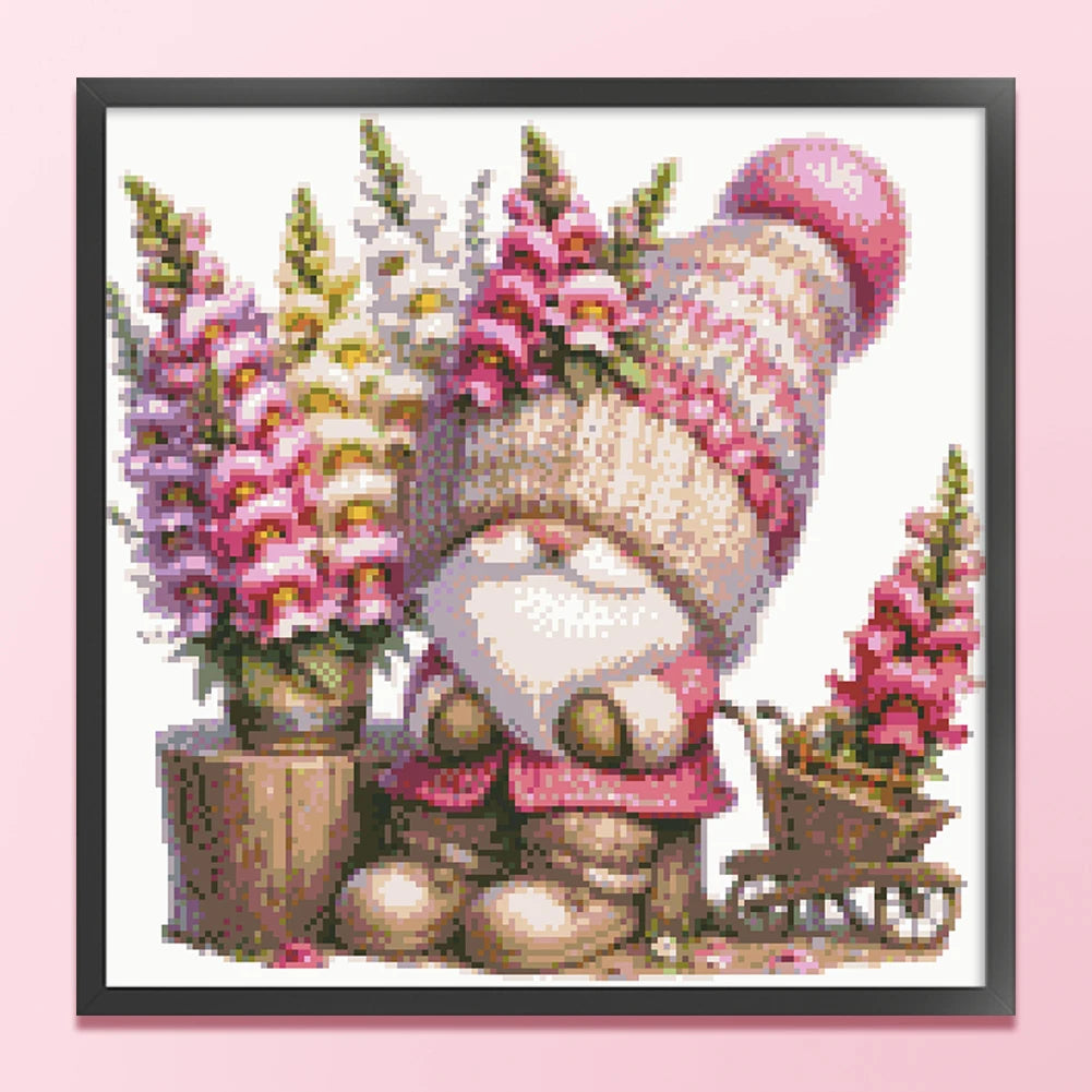 Partial Embroidery Bead 40x39cm Gnome 9CT DIY Cross Stitch Kit for Bedroom Home