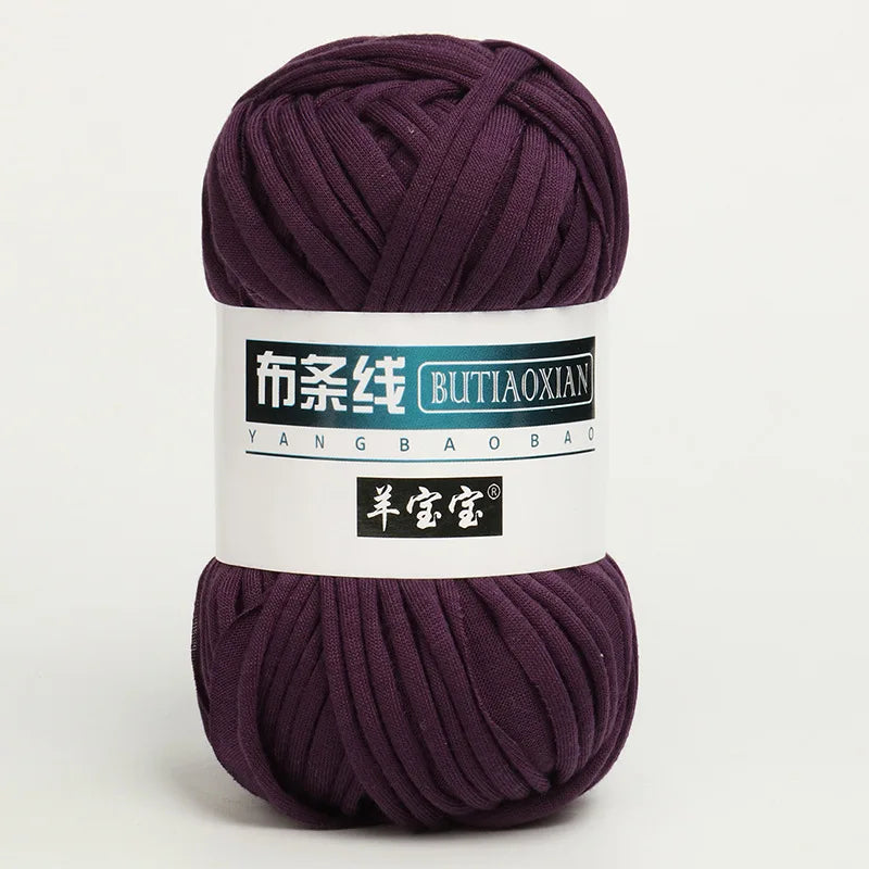 1Pc 100g T Shirt Thick Soft Cloth Yarn for Hand Knitting Crochet Woven Handbag Blanket Thick threads DIY mat slipper basket line