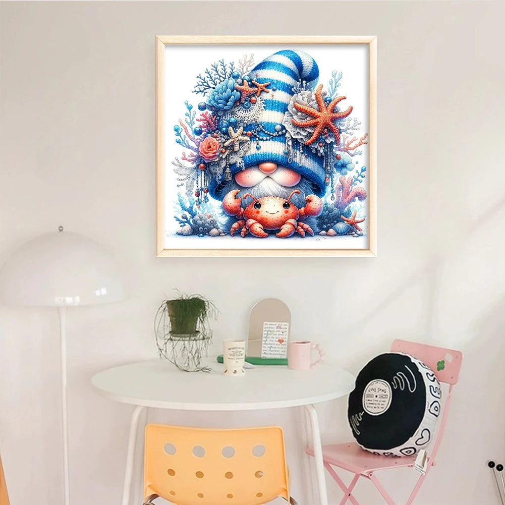 Full Embroidery cotton Thread 11CT Printed Gnome Cross Stitch Kit Art