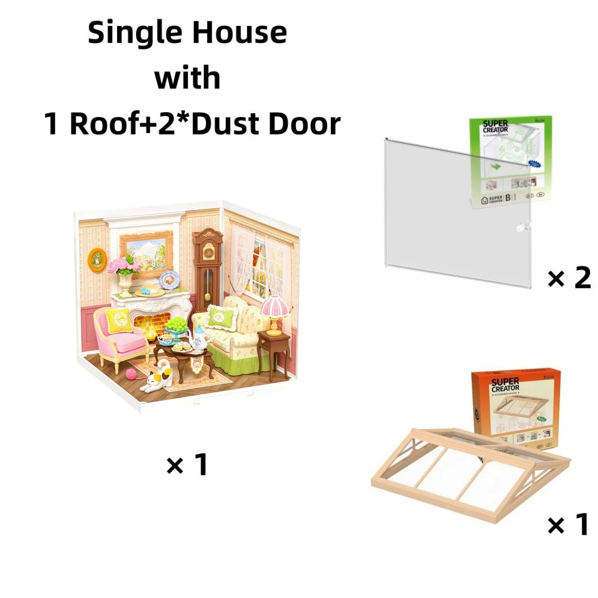 Rolife DIY Miniature House Kits Super Creator Model Courtyard Diorama Kit Perfect Christmas Birthday Gift for Adults Kids