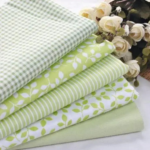 Teramila 5 PCS/Pack Cotton Fabirc Flower Printed Cloth For Hair Bows Sewing Quilt Doll Costume, Scrapbook Decoration Accessories