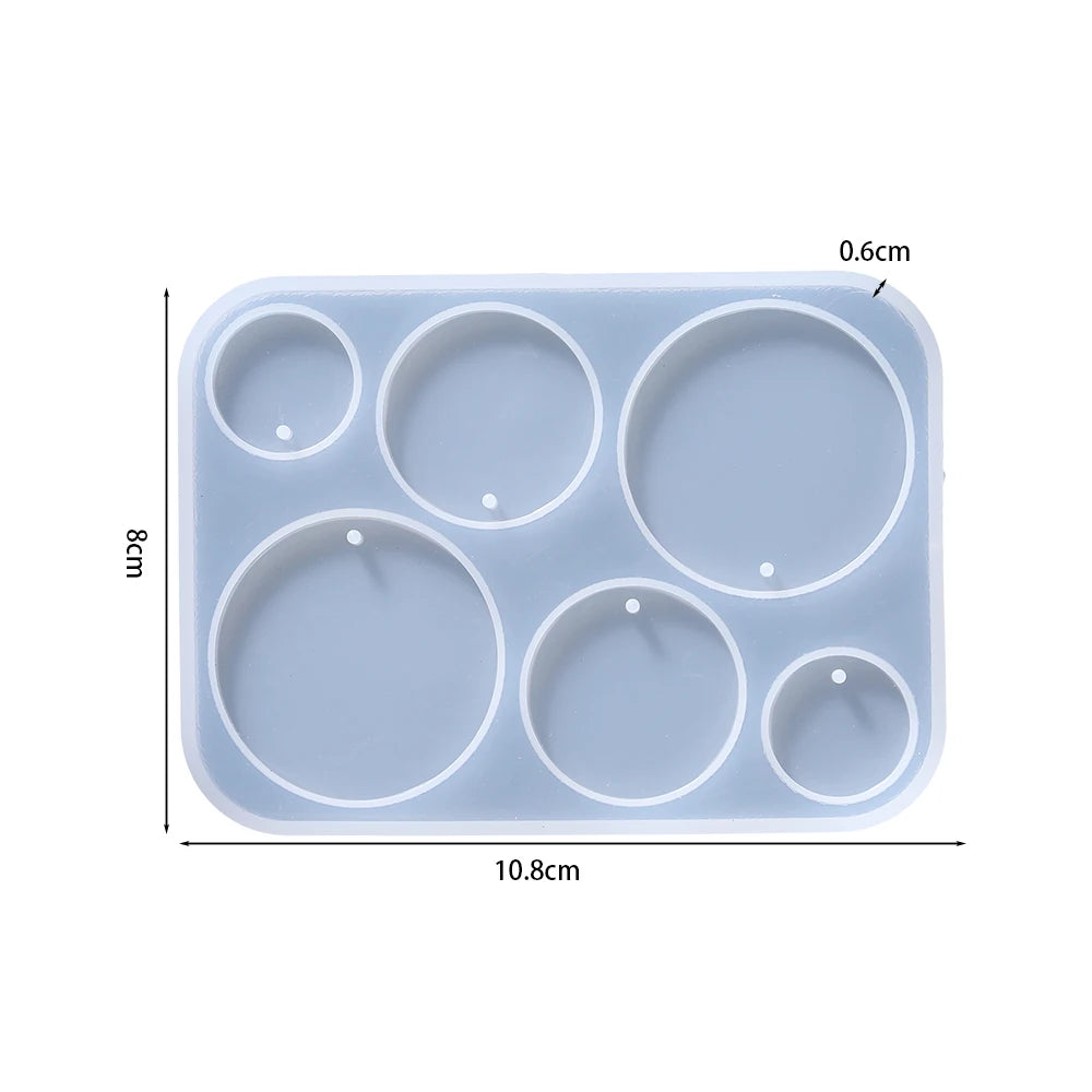 Earring Pendant Silicone Mold Epoxy Resin Jewelry Making Molds Heart Leaves Moon DIY Charms Pendant Mould Creative Jewelry Craft