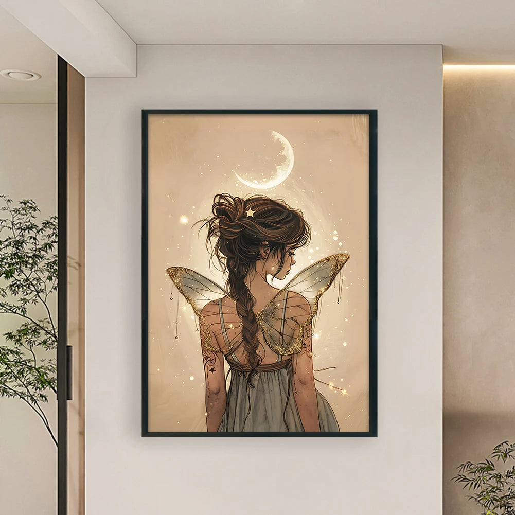 Full Embroidery Eco-cotton Thread 11CT Printed Girl Cross Stitch Kit Art