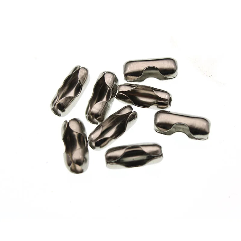 1.5 2.0 2.4 3.2 4 6 8 10mm Beaded Ball Stainless Steel Bulk Ball Bead Chains & Connector Clasp For DIY Necklace Jewelry Making
