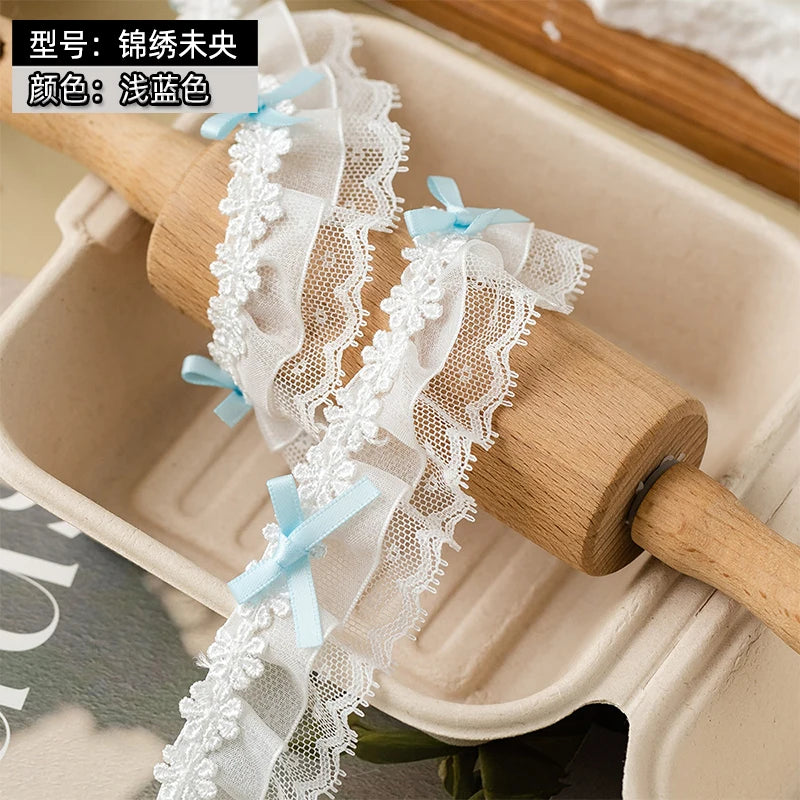 2Meters Bow Decorative Lace Trim Ribbons For Crafts Party Dress Sewing Diy Supplies Handmade Fabric Gift Wrapping Trimming Black