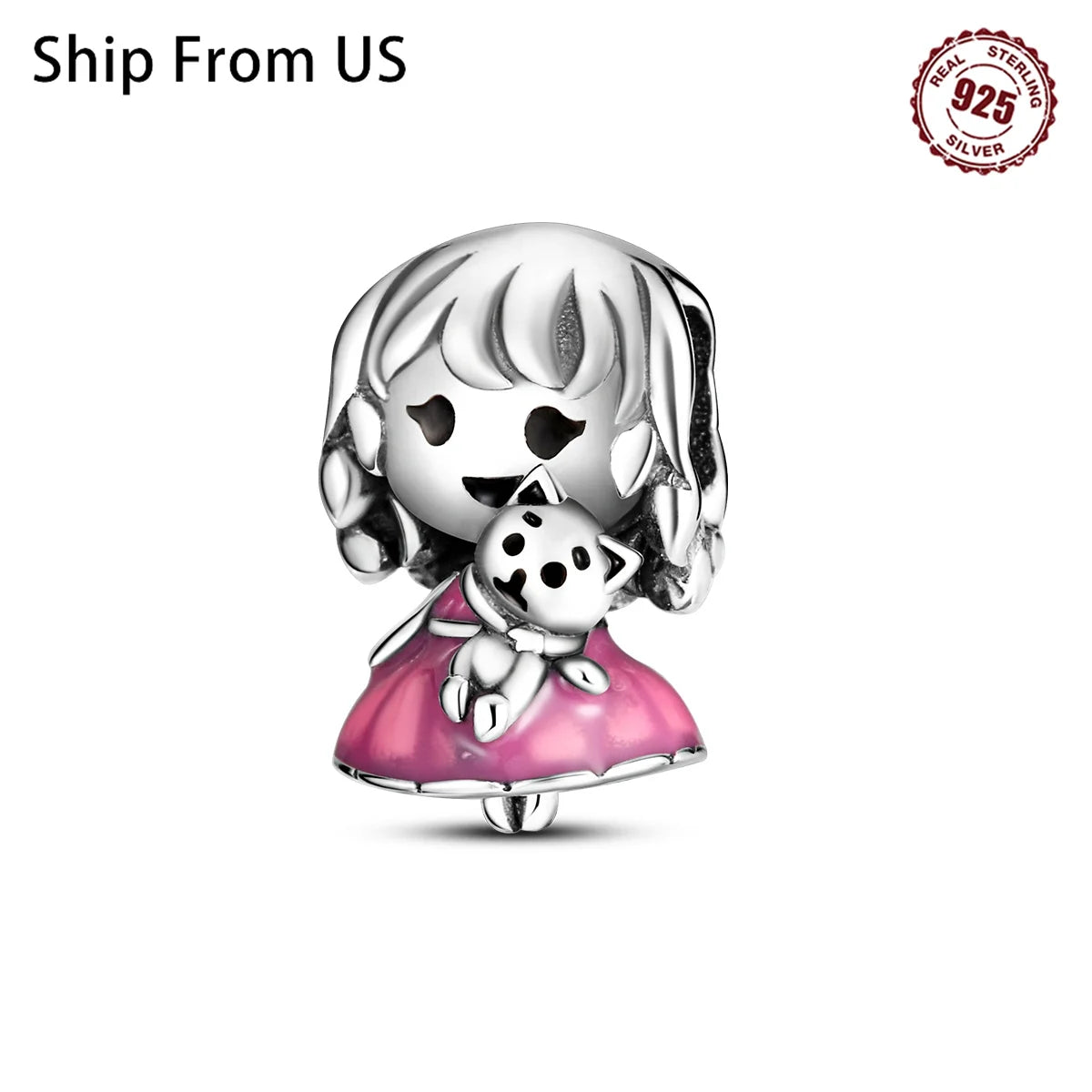 Hot 925 Sterling Silver Sweet Girls Series Charms Beads Fit Original Bracelets S925 DIY Jewelry Fine Gifts Accessories