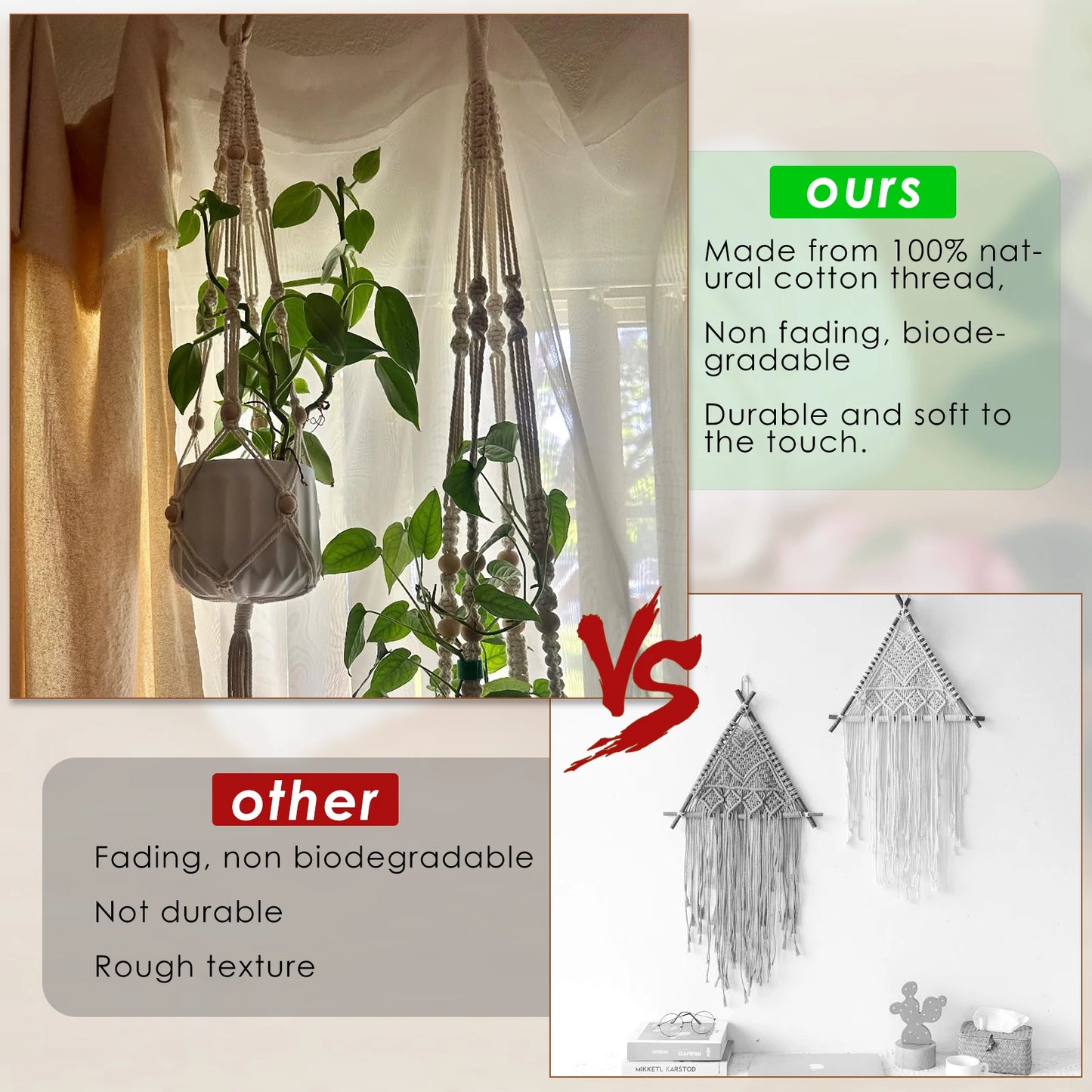 Macrame Kit for Beginners Natural Cotton Rope Macrame Wall Hanging Kit Complete Macrame Making Kit DIY Macrame Supplies