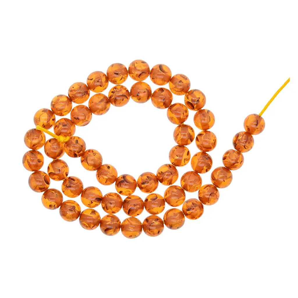 8mm Artificial Amber Beads for Jewelry Making DIY Findings Honey Brown