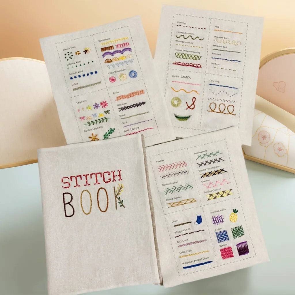 1 Set DIY Stitch Book, Portable Embroidery Companion for Beginners & Experts, Step-by-Step Sewing Projects Handbook