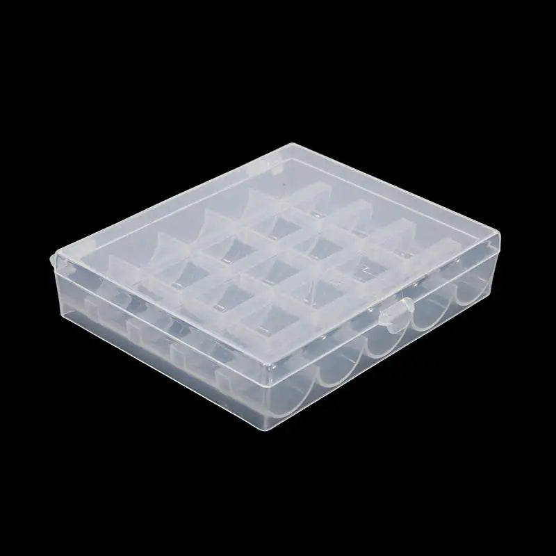 25 Grid Clear Empty Bobbins Storage Box Or 25 Pcs Sewing Bobbins Spools With Box For DIY Household Sewing Machine Accessories