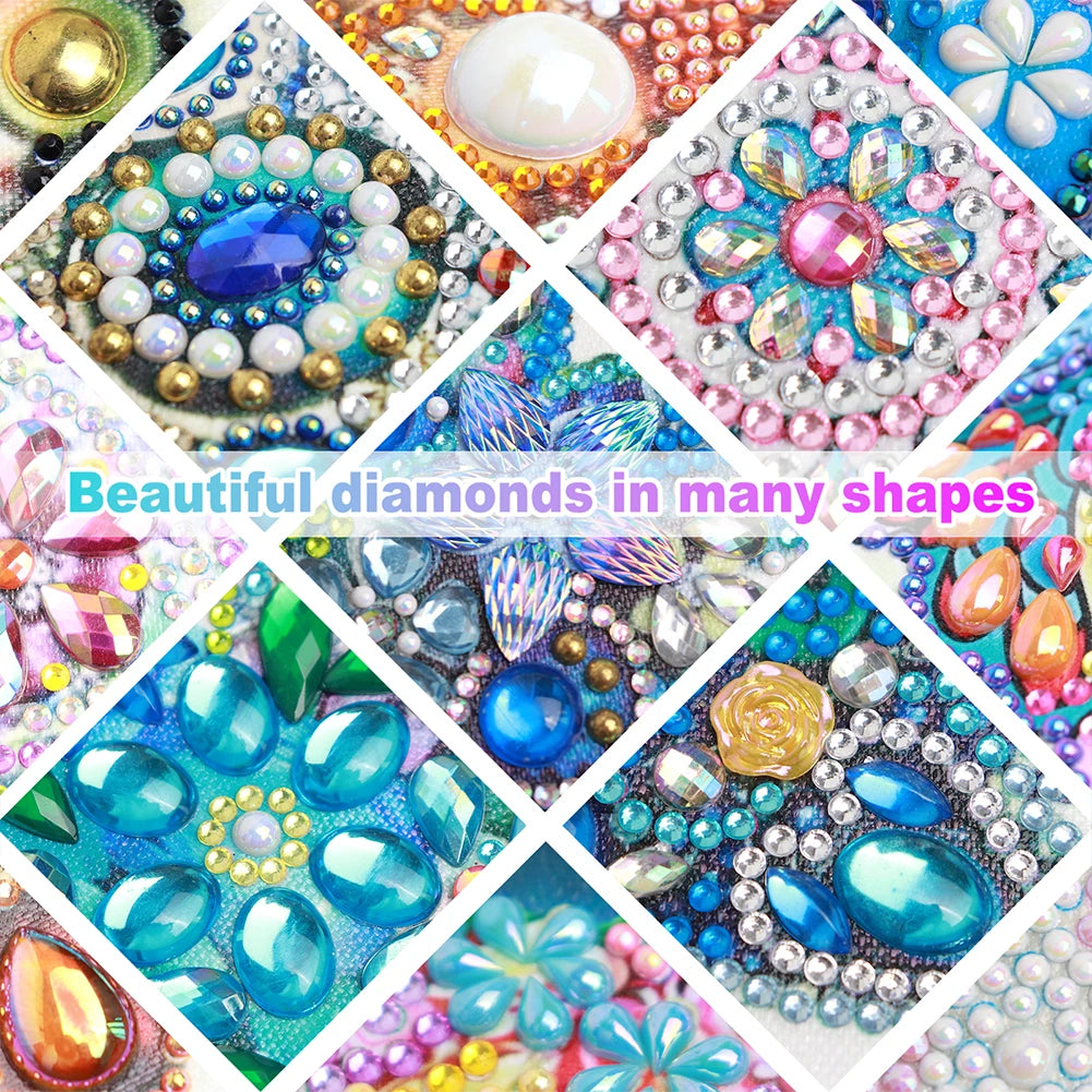 Animal 5D DIY Special Shape Crystal Partial Diamond Painting Kit Home Wall Decor