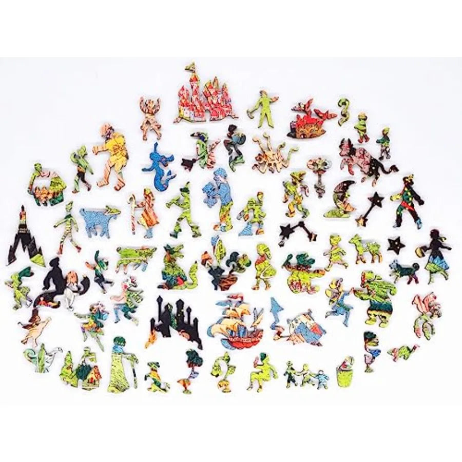 Wooden Jigsaw Puzzle for Adults - The Land of Make Believe - 516 Unique Pieces