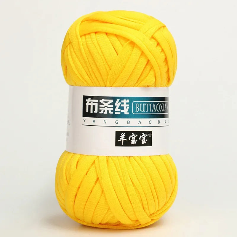 100g/pc Crocheting T Shirt Thick Soft Cloth Yarn for Hand Knitting Crochet Line Woven Handbag Blanket Thick Yarn Flat thread