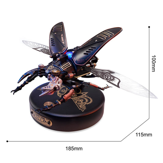 Robotime Rokr Stag Beetle Metal 3D Puzzles Games Punk Style Gift for Birthday Easy Assembly Mechanical Design DIY Toys - MI03