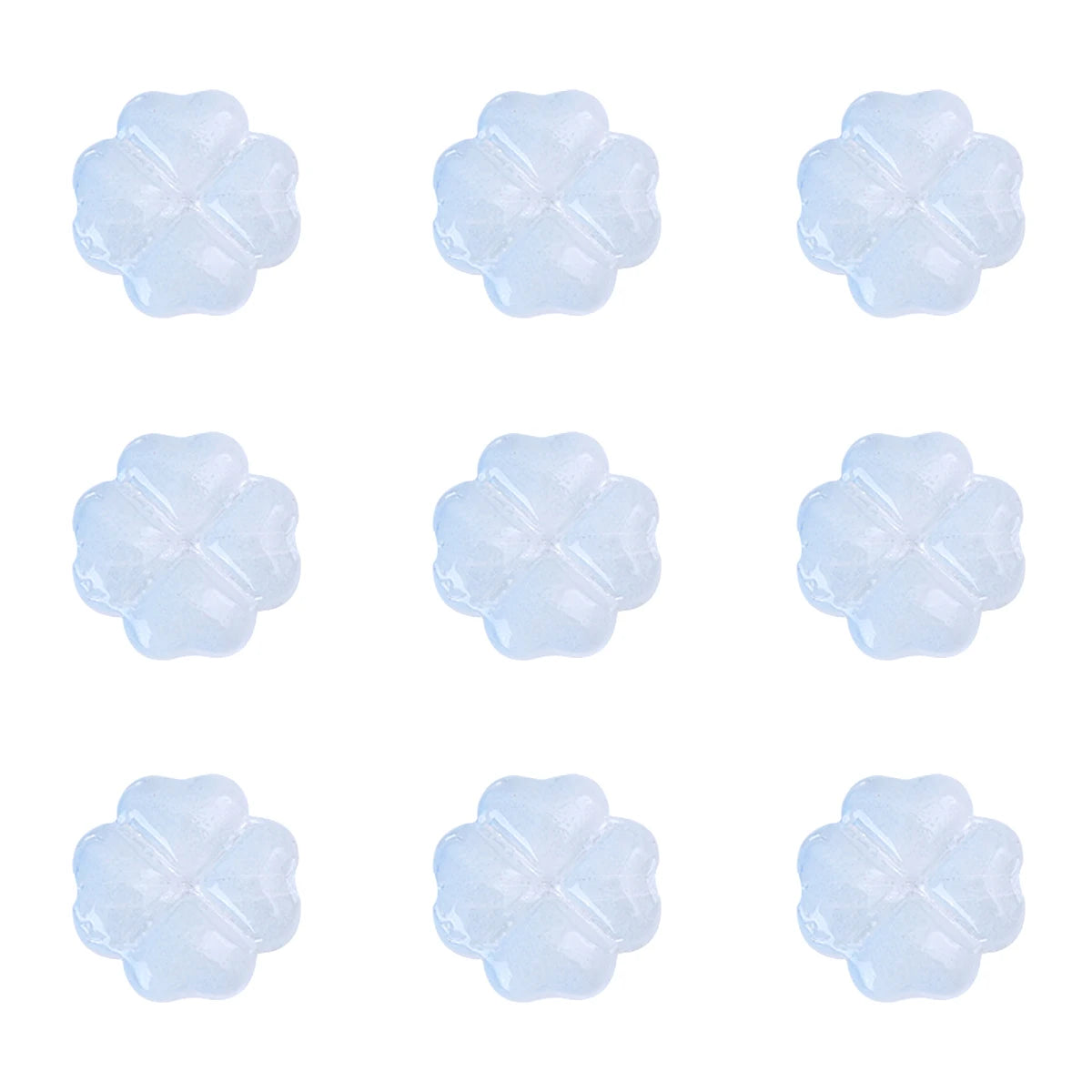 About20Pcs Glass Four Leaf Flower Beads Scattered Beads Handmade DIY Making Couple Bracelets, Necklaces, Earrings, Jewelry Acces