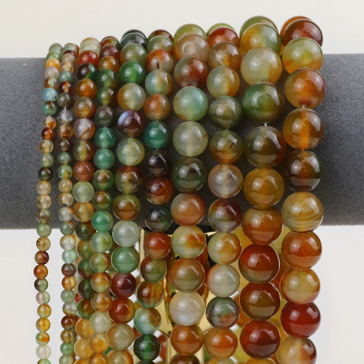 Natural Stone Beads 4 6 8 10 12mm Tiger Eye Amazonite Turquoises Agates Lava Round Spacer Beads For Jewelry Making DIY Bracelets