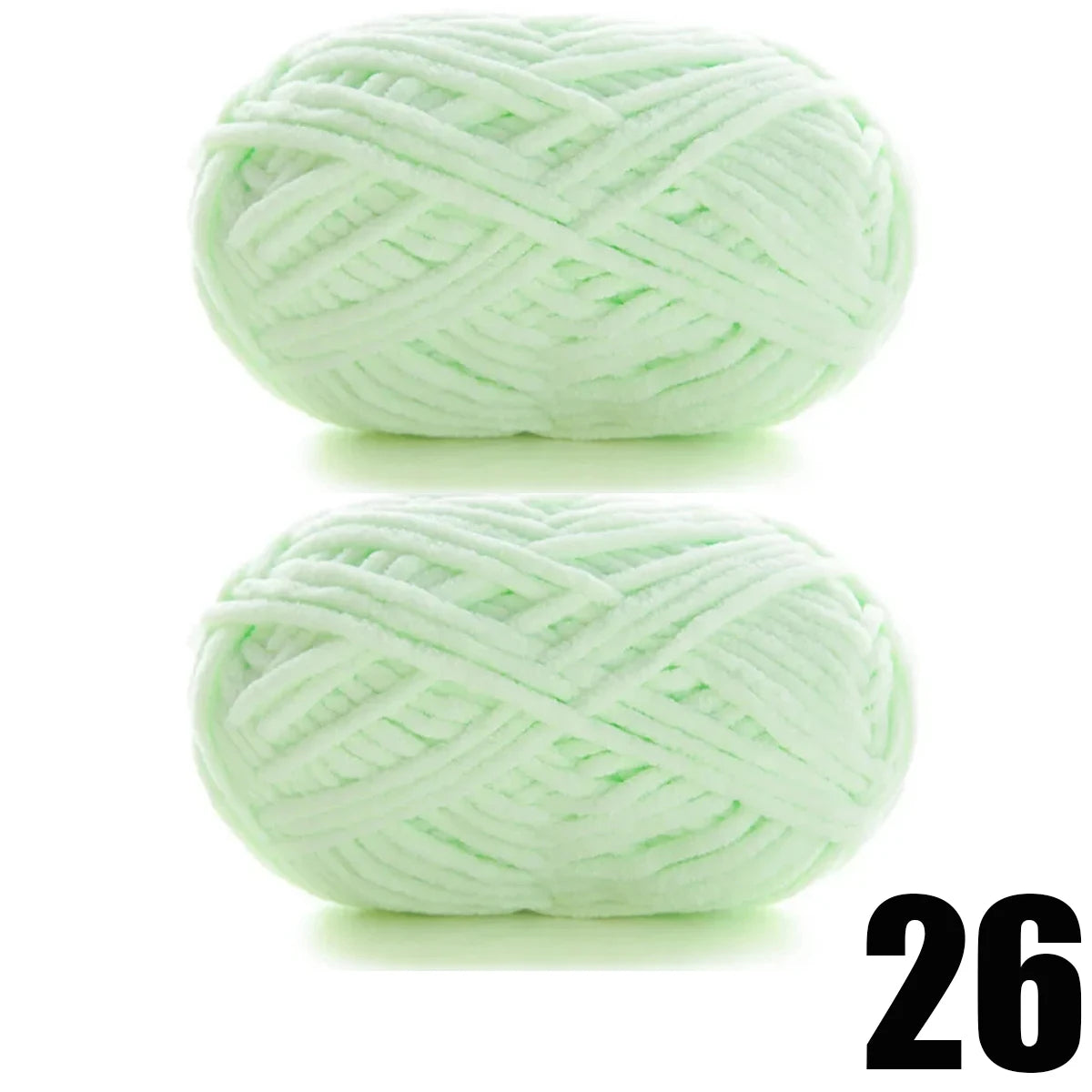 2pcsX50g Thick Velvet Yarn Handmade DIY Knitting Yarn Wool Line Scarf Hat Soft Chenille Yarn Knit Wol