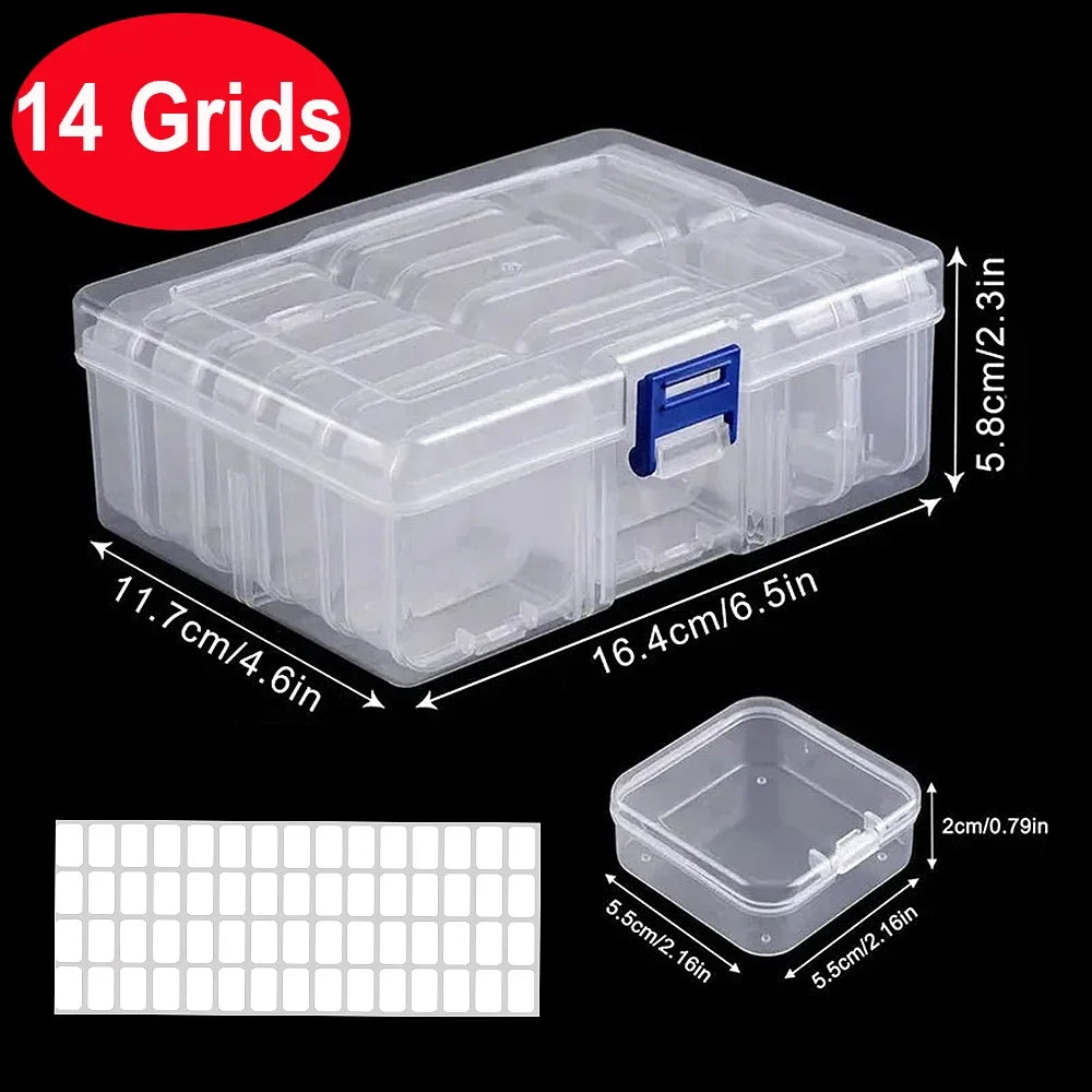 DIY Diamond Painting Embroidery Storage Box, Nail Art Jewelry Rhinestone Mosaic Storage Container, Multifunctional Storage Box