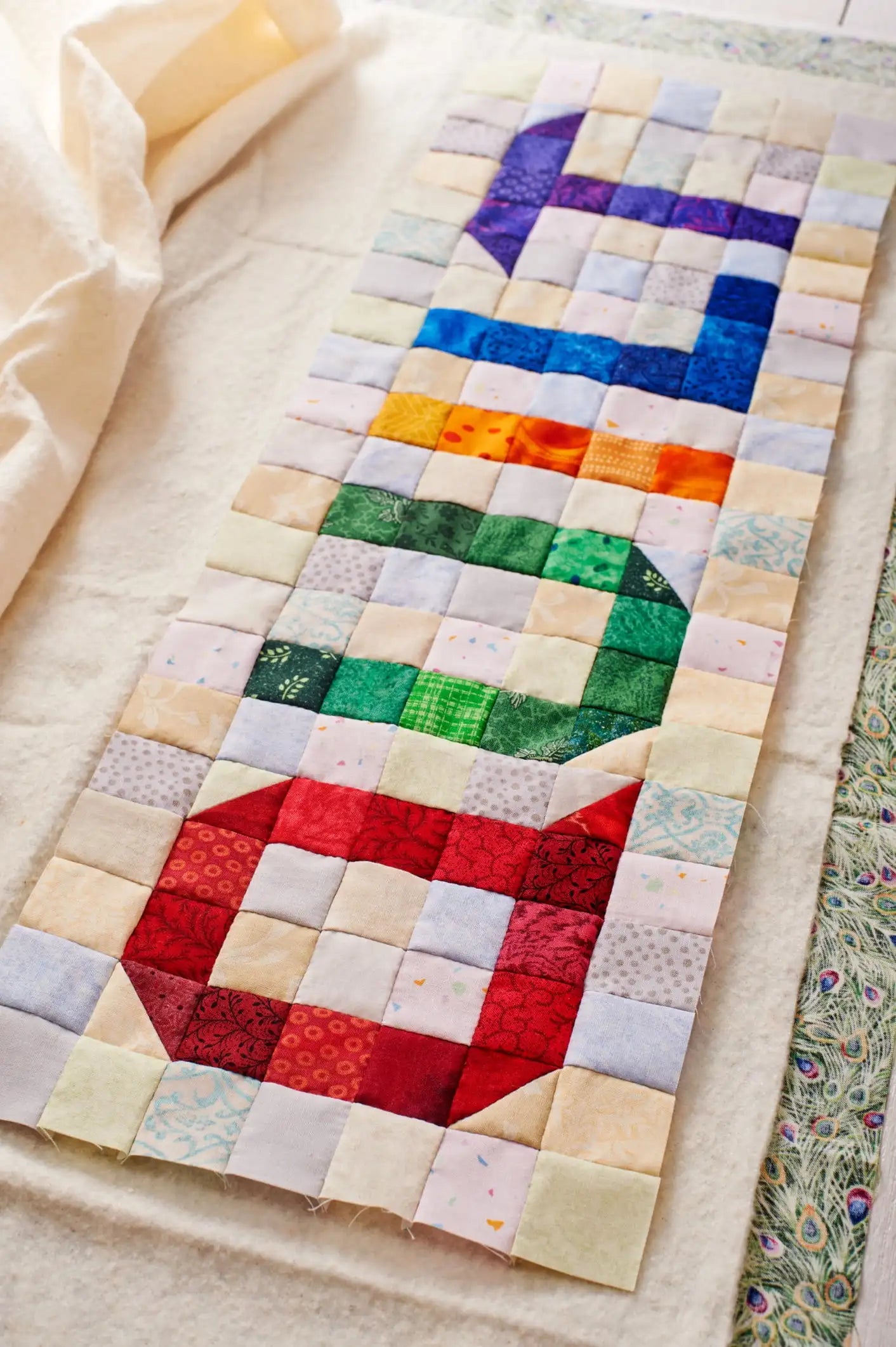 Natural Cotton Batting, off-White 96" x 9 Yards by the Bolt