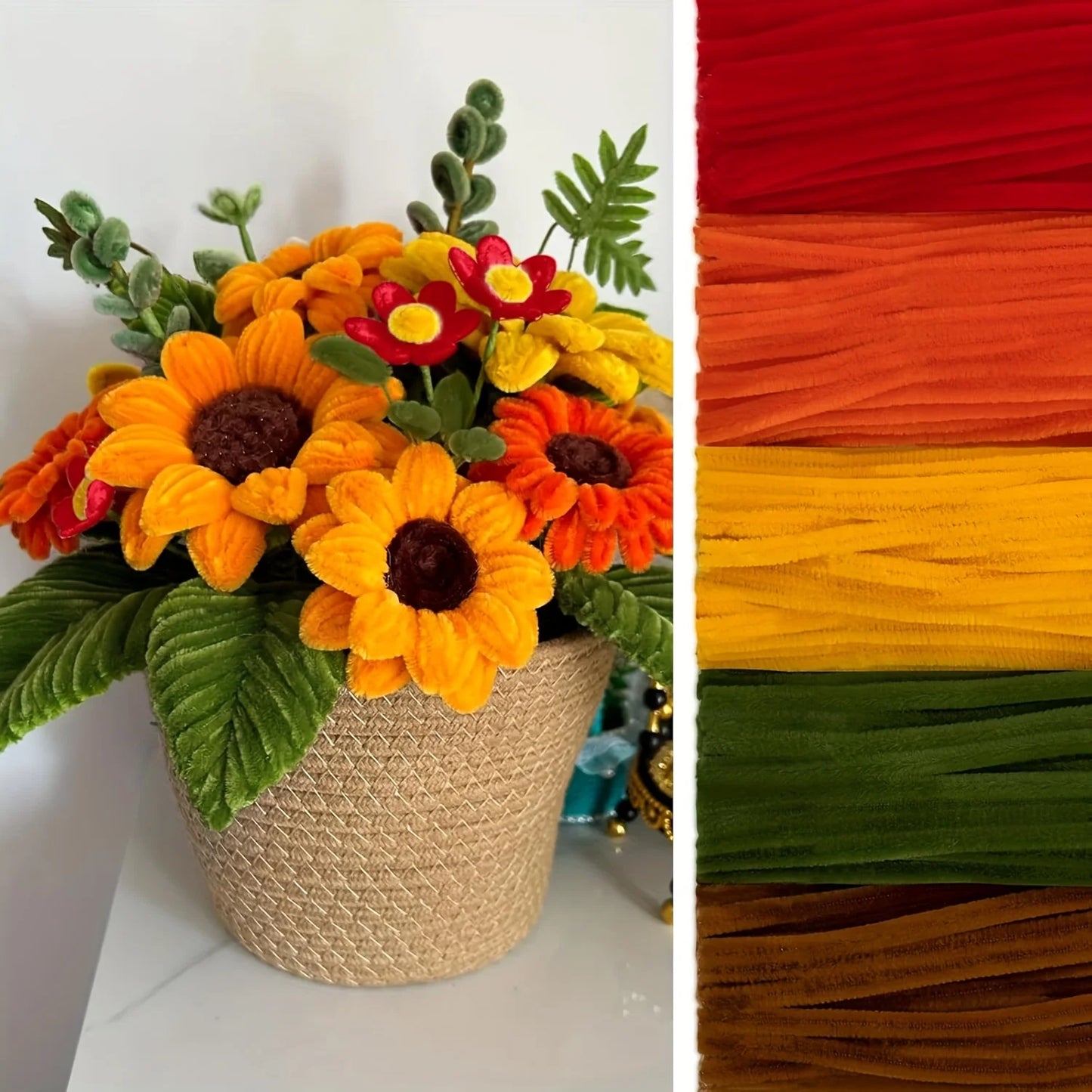 500/600 Pieces Pipe Cleaners Chenille Stems 12 Inch Craft Supplies Bulk for DIY Art and Craft Projects Creative Gift