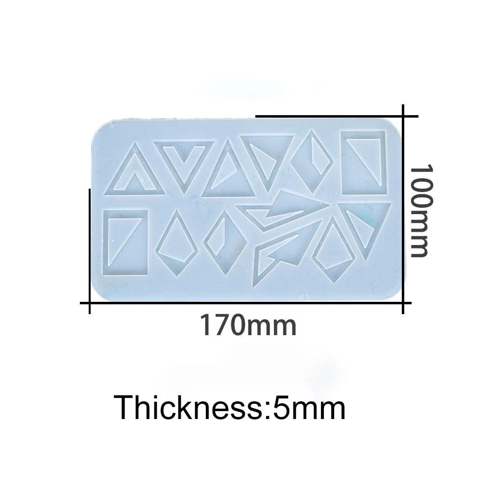 Earring Pendant Silicone Mold Epoxy Resin Jewelry Making Molds Heart Leaves Moon DIY Charms Pendant Mould Creative Jewelry Craft