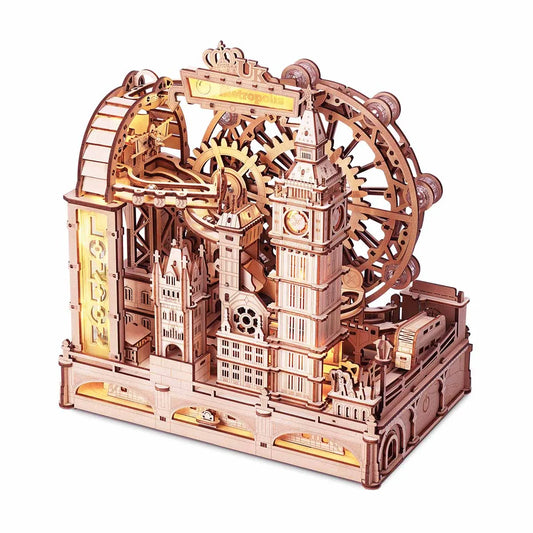 Rokr Marble Travel London Marble Run 3D Wooden Puzzle Interactive Gift for Kid Adult Challenging Craft for Handicraft Enthusiast