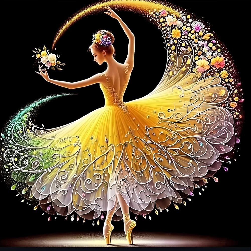 5D DIY Full Round Drill Diamond Painting Japanese Geisha Beauty Decor Art Crafts DIY Birthday Gifts Christmas Party Home Decor