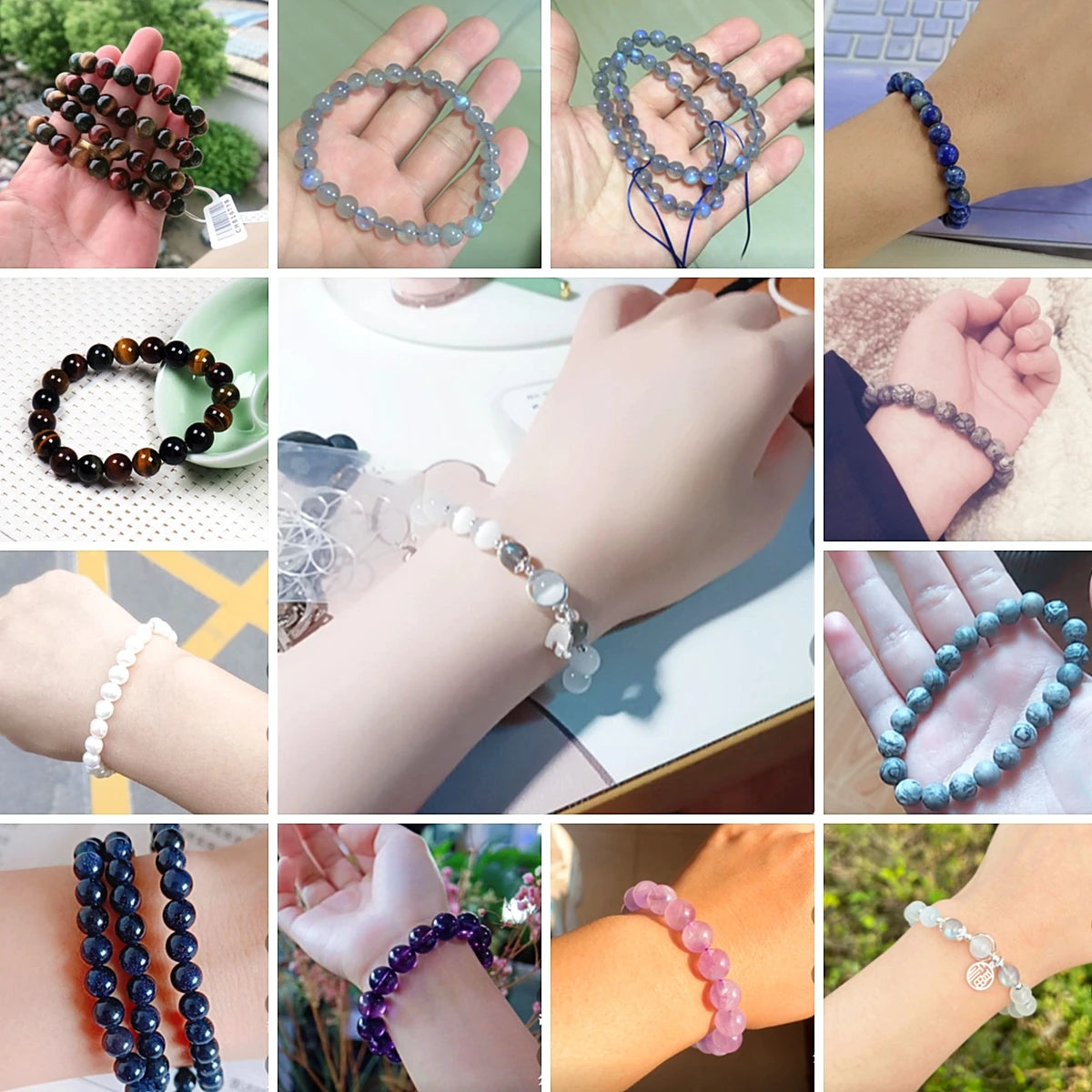 Natural Optimized Jades Jaspers Stone Beads Charm Round Smooth Bulk Spacer Beads For Jewelry Making DIY Bracelet 6/8/10mm