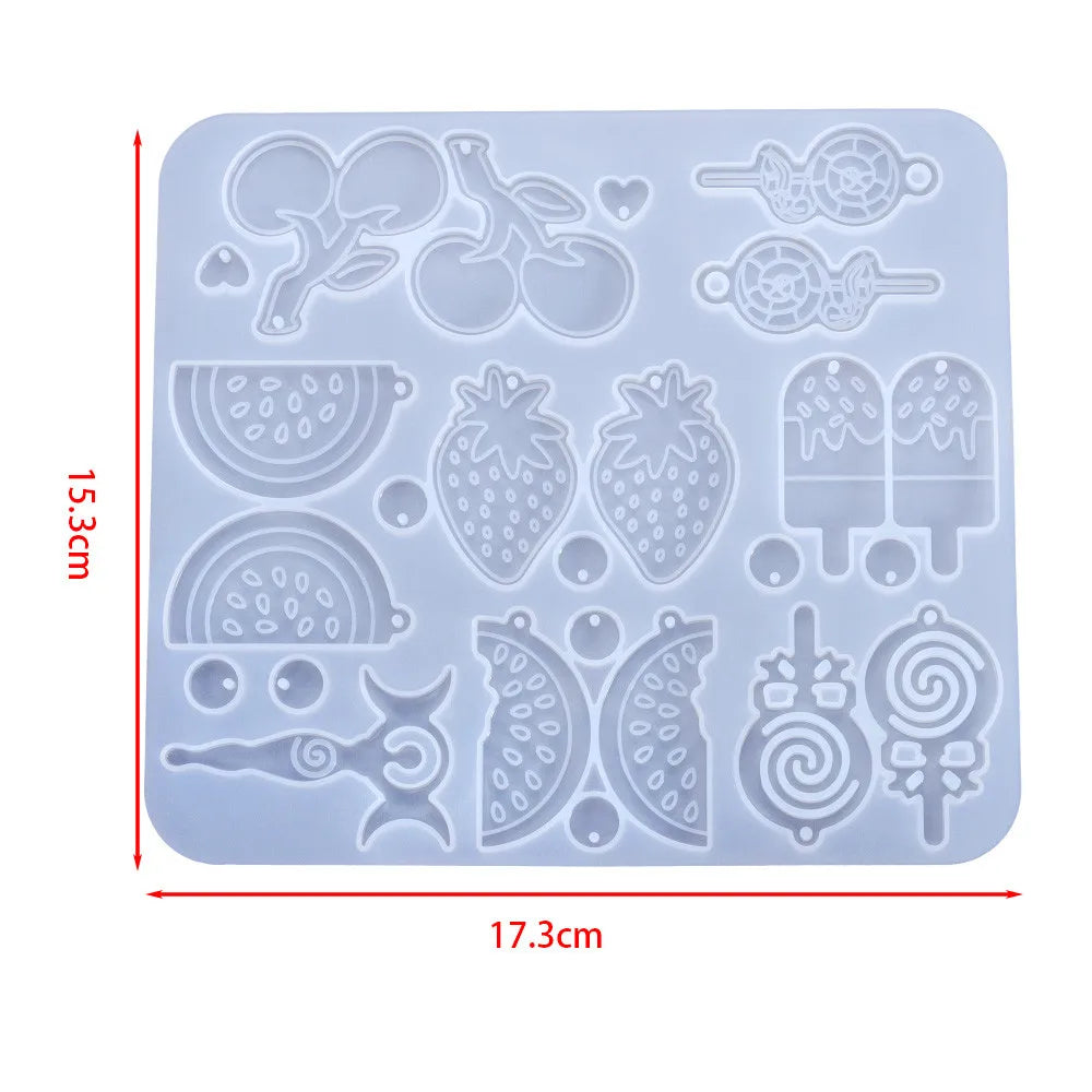Earring Pendant Silicone Mold Epoxy Resin Jewelry Making Molds Heart Leaves Moon DIY Charms Pendant Mould Creative Jewelry Craft