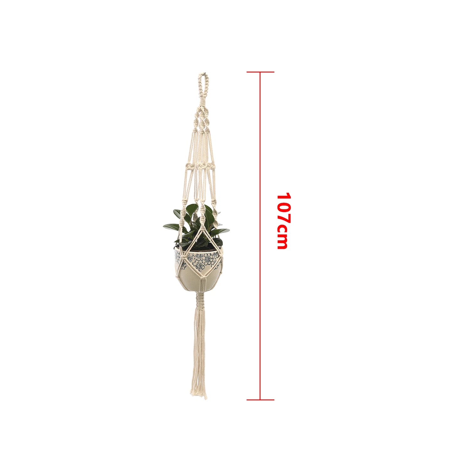 Hanging Plant Handmade Macrame Plant Hanger Flower Pot Planter Hanger Wall Decor Courtyard Garden Hanging Planter Hanging Basket