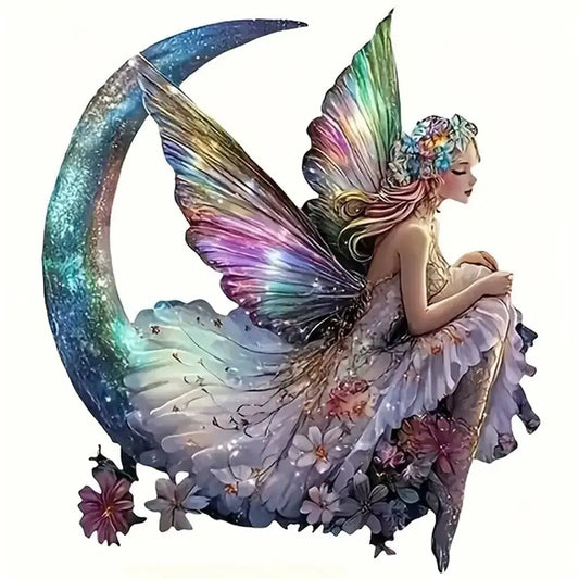 Beads Embroidery Set Woman Wing Portrait 11CT Printed Canvas Cross Stitch Kits Angel DIY Artwork Sewing Supplies Handmade Gift