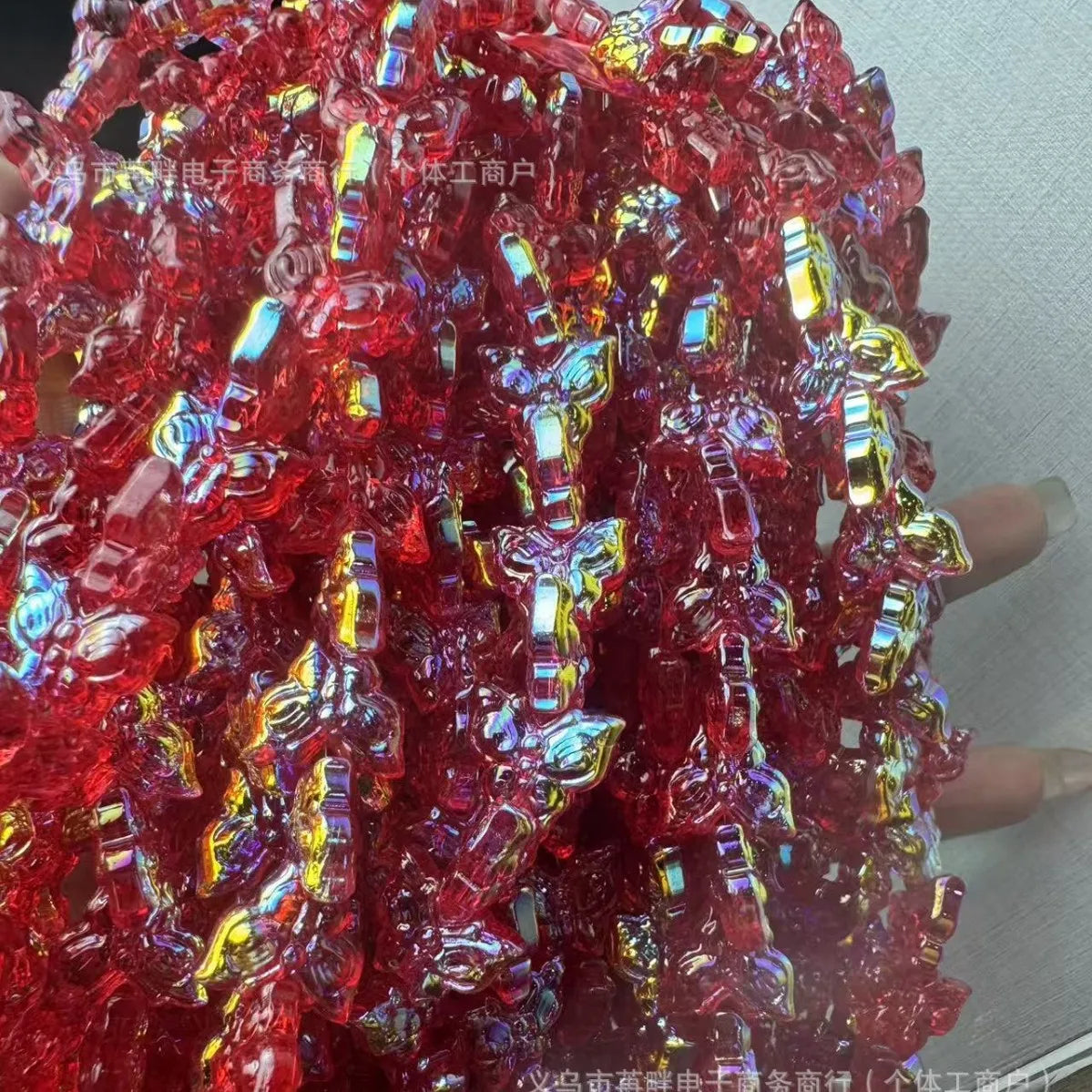 14MM Crystal Butterfly Beads Accessories for DIY Bracelet Necklace Earrings Hair Decorations Clothing Accessories