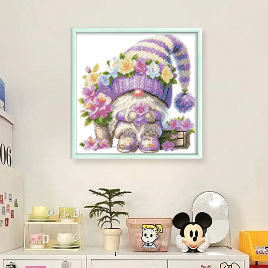 Partial Embroidery Bead 40x39cm Gnome 9CT DIY Cross Stitch Kit for Bedroom Home