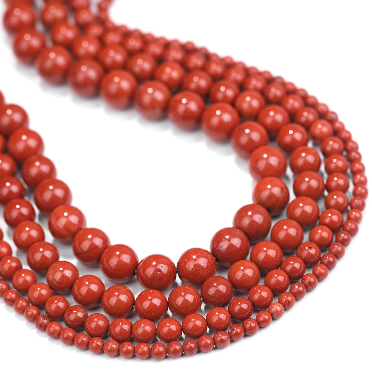 Natural Red Jasper Round Loose Beads  Strand 4 6 8 10 12MM Pick Size For Jewelry Making Bracelet Necklace Handmade Fait main per