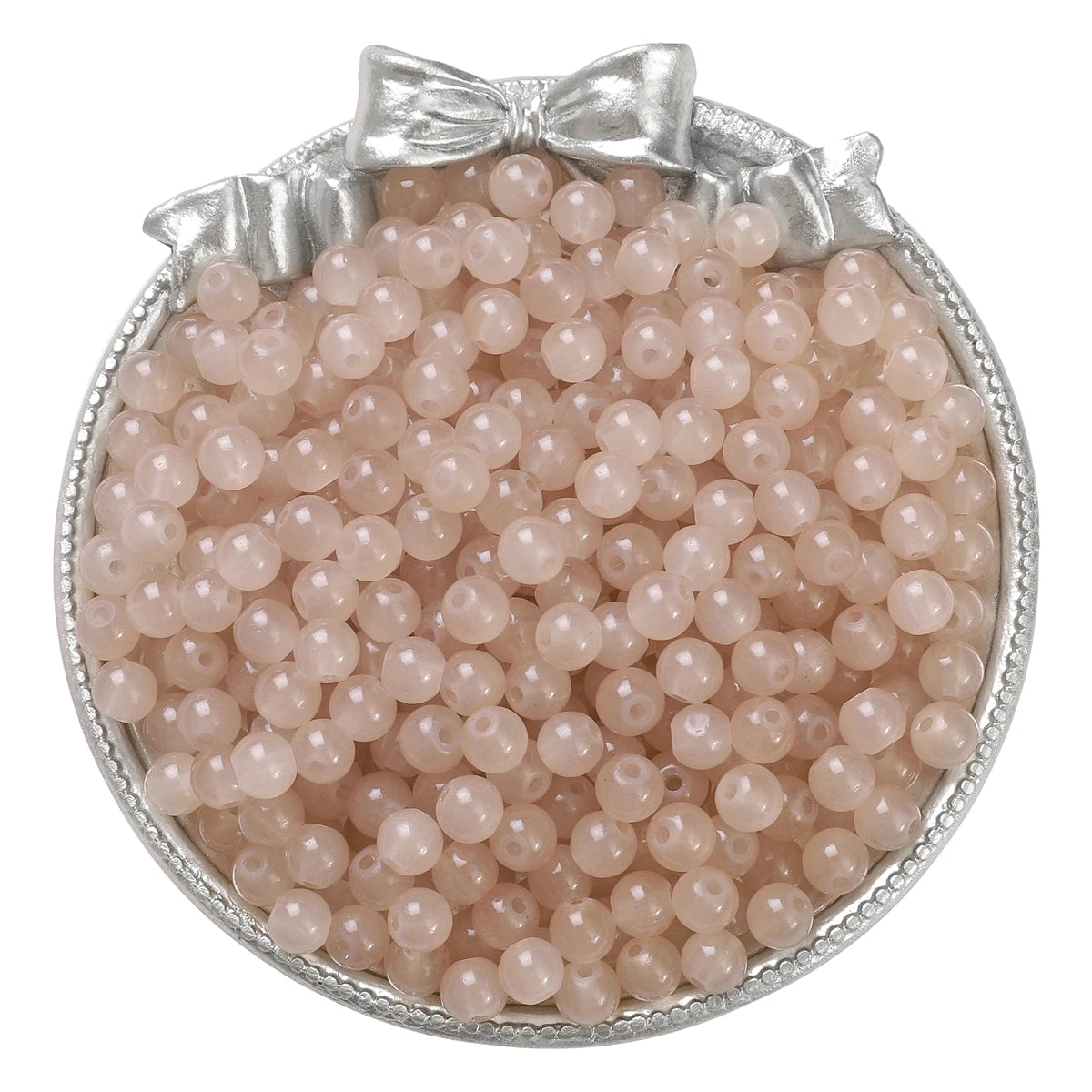 4/6/8/10mm Jelly Painted Glass Imitation Jade Round Beads - DIY Jewelry (Bracelet/Necklace) & Accessories 100/50/20pcs/Pack