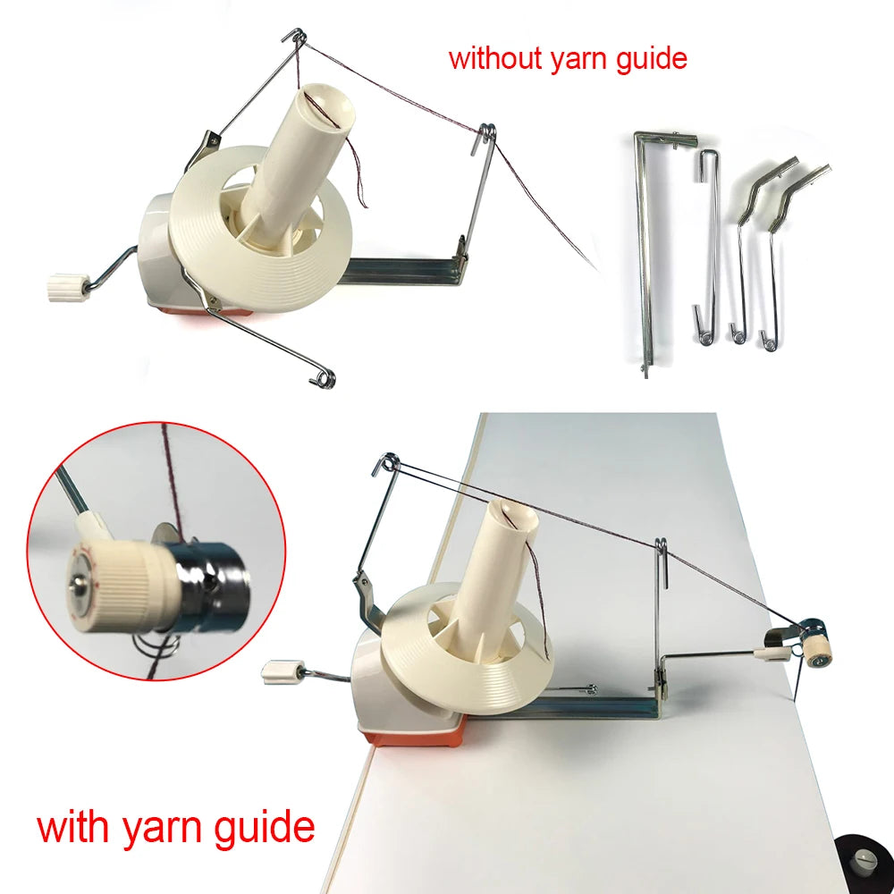Compact Ball Winder with Manual Crank, High-Efficiency Design, Easy to Carry, Store, and Clean, Ideal for Yarn Storage