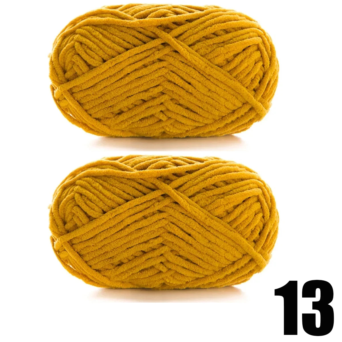 2pcsX50g Thick Velvet Yarn Handmade DIY Knitting Yarn Wool Line Scarf Hat Soft Chenille Yarn Knit Wol