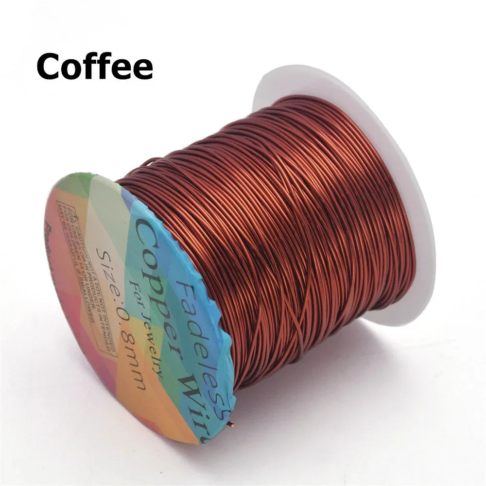 Solid Colorfast Copper Wire Tarnish-Resistant Beading Wire DIY Craft Jewelry Making Accessories 18 to 32 Gauge ( 32Ga/1969 ft )