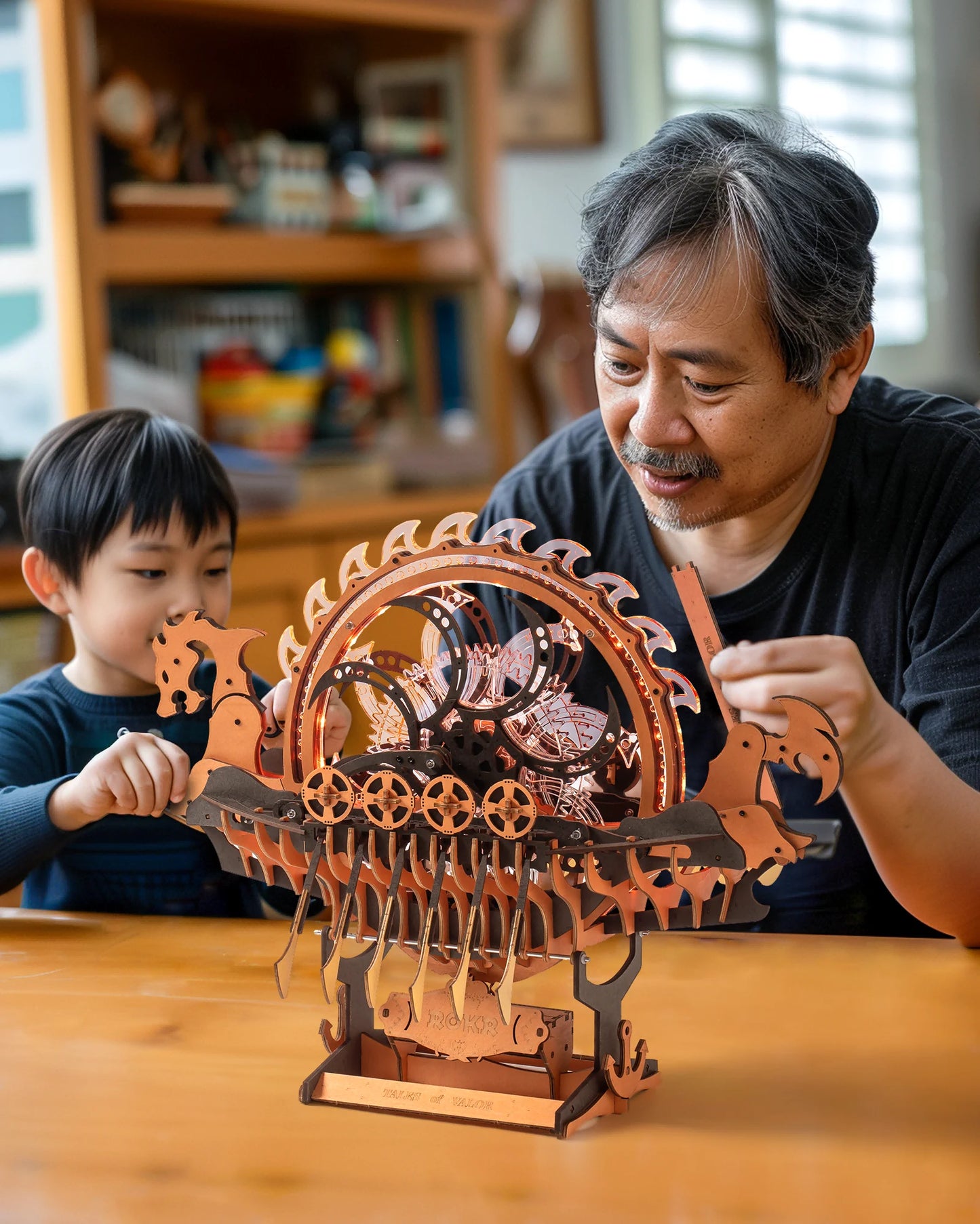 Robotime Rokr Vikingship Moveable Model for Kids Great Present Choice Eco-friendly Wood 3D Wooden Puzzle Dragon-boat Toys