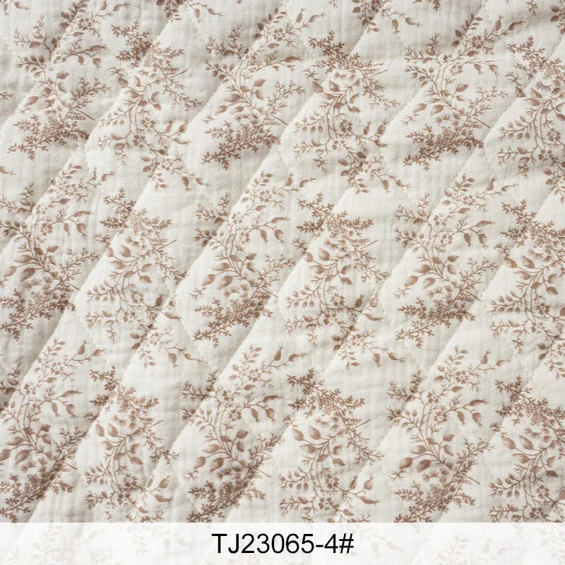 0.5m/1m/2m Pure Cotton Double-layer Crepe Thickened Quilted Cotton Fabric for Winter Coat Children's Clothing DIY Sewing Fabrics