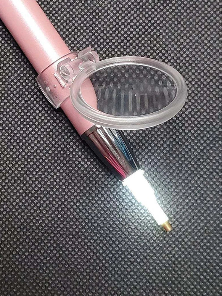 Hands-Free Magnifying Glass Diamond Pen Magnifying Glass Clip on Diamond Art Pen Drill Magnifier for Painting Drawing Embroidery