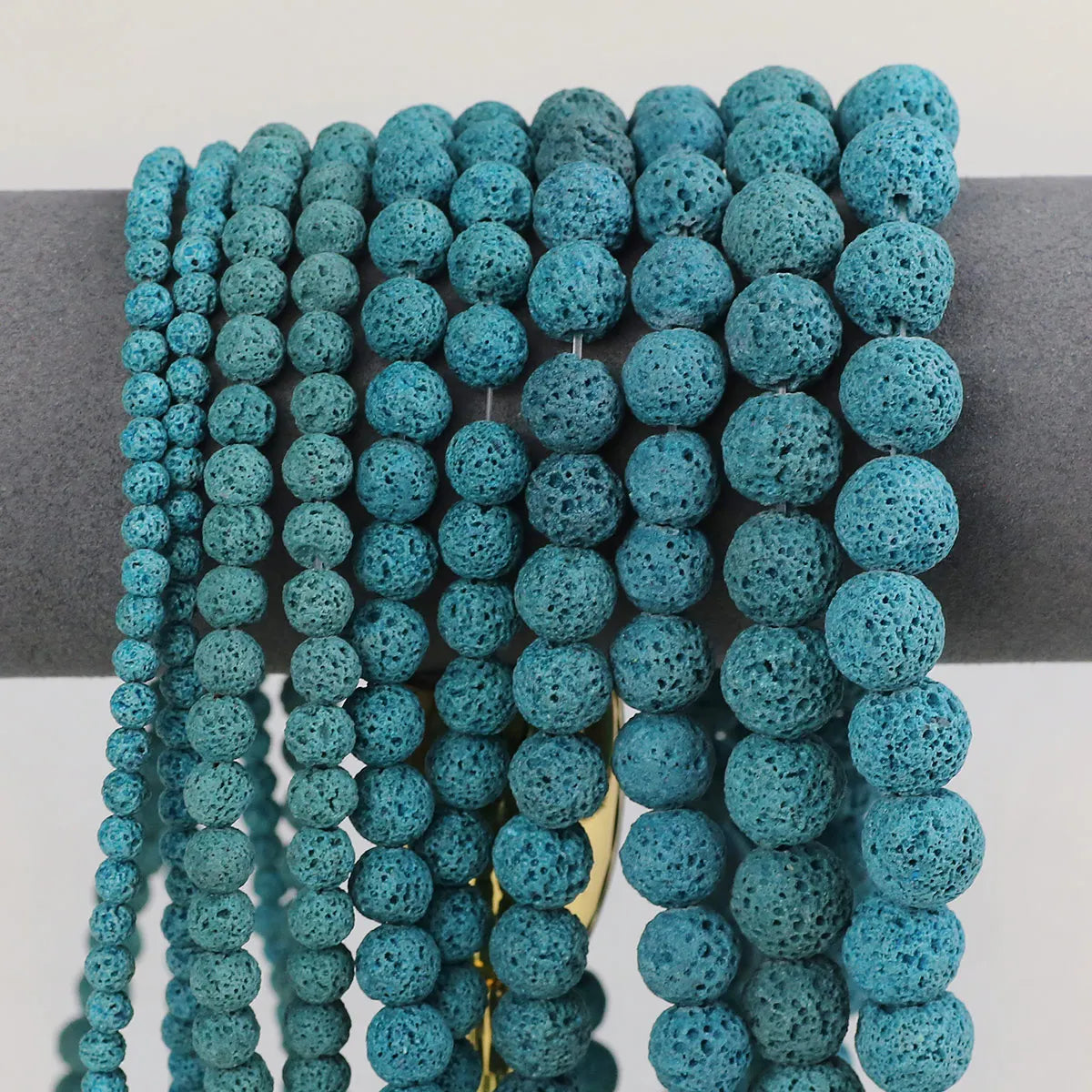 Natural Stone Beads 4 6 8 10 12mm Tiger Eye Amazonite Turquoises Agates Lava Round Spacer Beads For Jewelry Making DIY Bracelets