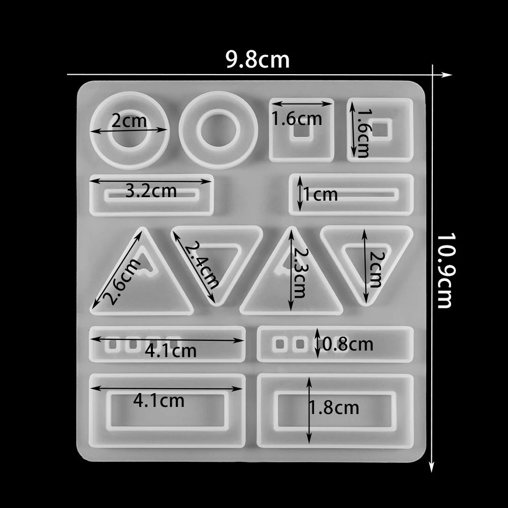 Earring Pendant Silicone Mold Epoxy Resin Jewelry Making Molds Heart Leaves Moon DIY Charms Pendant Mould Creative Jewelry Craft