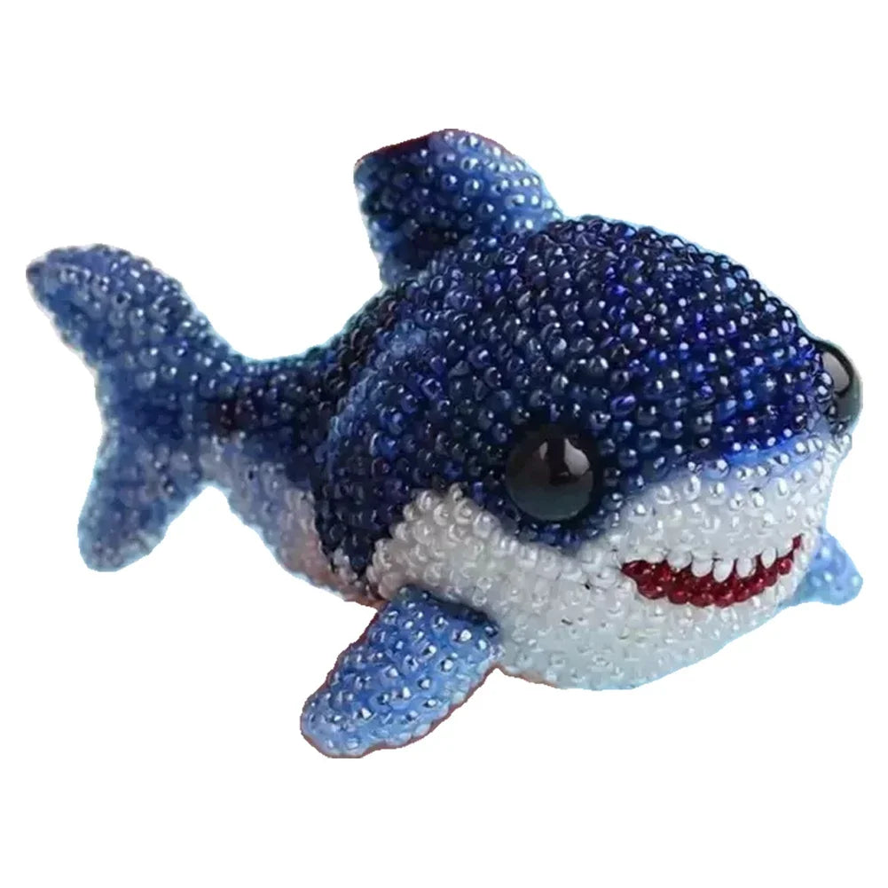 Ocean Beadwork DIY Kit Material Package Ocean-Themed Bead Embroider Suit Wear Resist Cute Ocean Animals Embroidery for Beginners