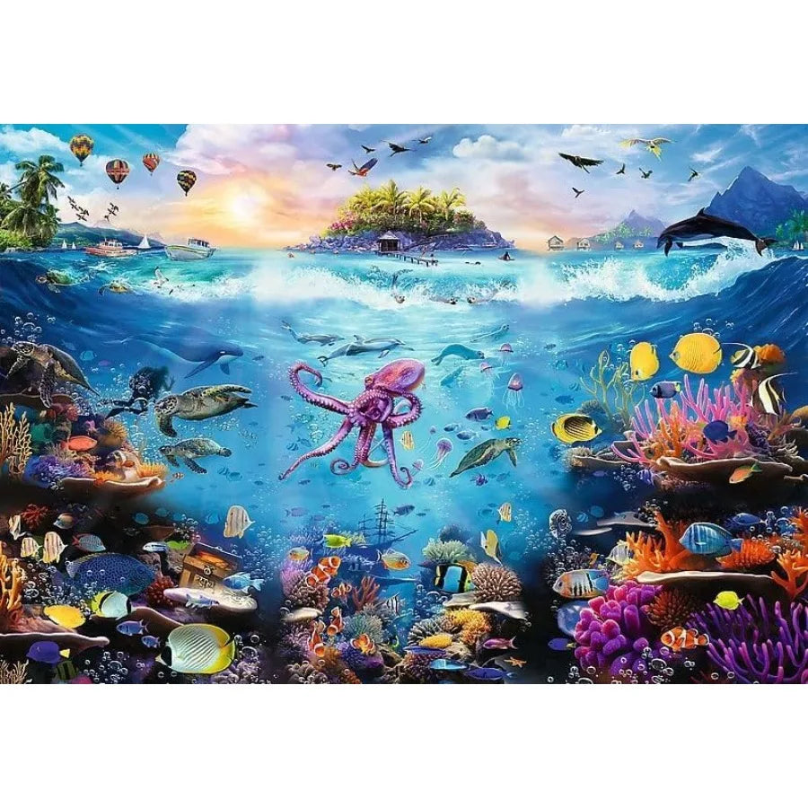 Dive into Underwater Paradise 13500 Jigsaw Puzzle Prime 78"x54" Large Jigsaw, Thick Cardboard, Colorful Ocean Bottom, Creative F