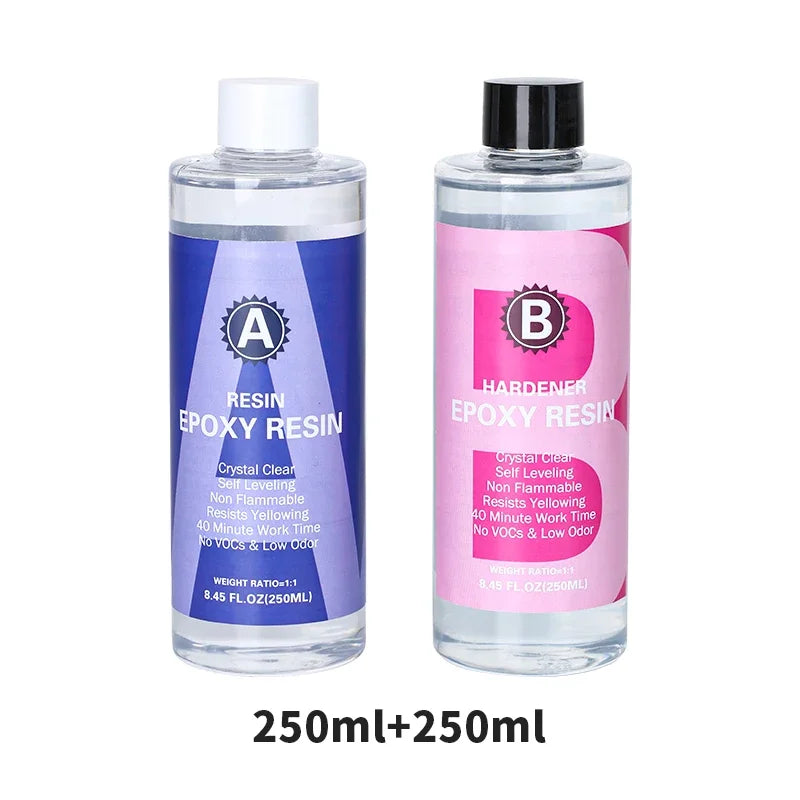 1:1 Crystal Clear Epoxy Resin Kit High Gloss & Bubbles Free Art Resin Supplies for Coating and Casting Craft DIY Jewelry Making